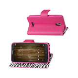  Alcatel Fierce 4 3-In-1 Wallet Case In Hot Pink