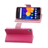  Alcatel One Touch Idol 3 5.5 3-In-1 Wallet Case In Hot Pink