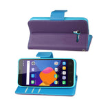  Alcatel Onetouch Pixi 3 3-In-1 Wallet Case In Purple