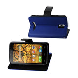  Alcatel One Touch Pop Mega 3-In-1 Wallet Case In Navy