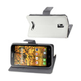  Alcatel One Touch Pop Mega 3-In-1 Wallet Case In White