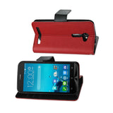  Asus Zenfone 2E 3-In-1 Wallet Case In Red