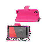  HTC Desire 530/ 626 Wallet Case With Inner Zebra Print In Hot Pink