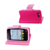  LG Optimus Fuel 3-In-1 Wallet Case In Hot Pink