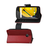  Motorola Moto E (2015) 3-In-1 Wallet Case In Red