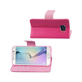  Samsung Galaxy S6 Edge 3-In-1 Wallet Case In Hot Pink