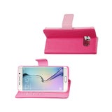  Samsung Galaxy S6 Edge Plus 3-In-1 Wallet Case In Hot Pink