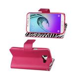  Samsung Galacy A3 Wallet Case With Inner Zebra Print In Hot Pink