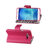  Samsung Galaxy A8 3-In-1 Wallet Case With Inner Zebra Print In Hot Pink