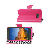  Samsung Galaxy S7 Active Wallet Case With Inner Zebra Print In Hot Pink