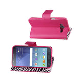  Samsung Galaxy J5 3-In-1 Wallet Case With Inner Zebra Print In Hot Pink