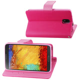  Samsung Galaxy Note 3 3-In-1 Wallet Case In Hot Pink