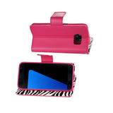  Samsung Galaxy S7 Wallet Case With Inner Print In Hot Pink