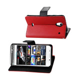  Sharp Aquos Crystal 3-In-1 Wallet Case In Red