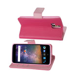  ZTE Axon Pro 3-In-1 Wallet Case In Hot Pink