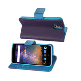  ZTE Axon Pro 3-In-1 Wallet Case In Purple