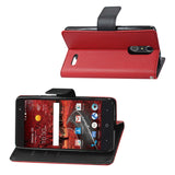  ZTE Grand X4 3-In-1 Wallet Case In Red