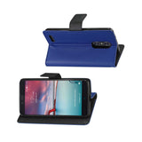  ZTE Zmax Pro/ J981 3-In-1 Wallet Case In Navy