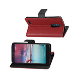  ZTE Zmax Pro/ J981 3-In-1 Wallet Case In Red