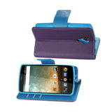  ZTE N817 3-In-1 Wallet Case In Purple