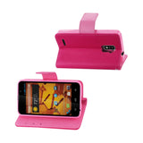  ZTE Warp 4G 3-In-1 Wallet Case In Hot Pink