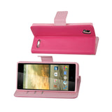  ZTE Warp Elite 3-In-1 Wallet Case In Hot Pink