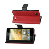  ZTE Warp Elite 3-In-1 Wallet Case In Red