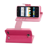  ZTE Sonata 2 3-In-1 Wallet Case In Hot Pink