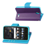  ZTE Maven 2/ Chapel/ Avid Trid (Z831) 3-In-1 Wallet Case In Purple