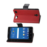  ZTE Zmax 2 3-In-1 Wallet Case In Red