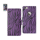 iPhone 6 Plus 3-In-1 Animal Zebra Print Wallet Case