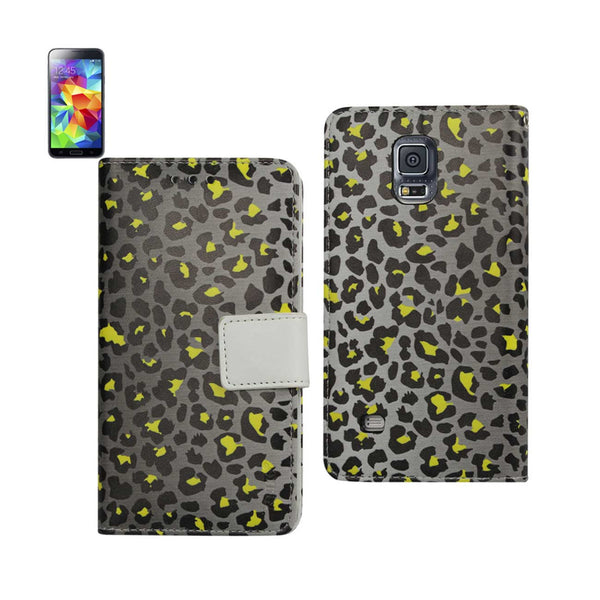 Samsung Galaxy S5 3-In-1 Animal Leopard Print Wallet Case