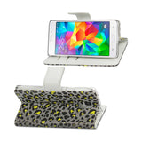  Samsung Galaxy S5 3-In-1 Animal Leopard Print Wallet Case In Silver