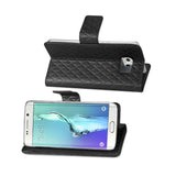  Samsung Galaxy S6 Edge Plus Rhombus Wallet Case In Black