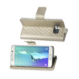  Samsung Galaxy S6 Edge Plus Rhombus Wallet Case In Champagne