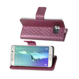  Samsung Galaxy S6 Edge Plus Rhombus Wallet Case In Hot Pink