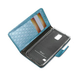  Samsung Galaxy S5 Rhombus Wallet Case In Blue