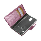  Samsung Galaxy S5 Rhombus Wallet Case In Hot Pink