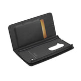  LG Leon Flip Folio Case With Card Holder In Black