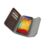  Samsung Galaxy Note 3 Studs Wallet Case In Brown