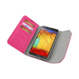  Samsung Galaxy Note 3 Studs Wallet Case In Hot Pink