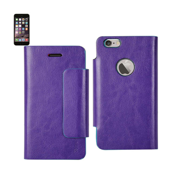 iPhone 6 Plus Dual Color Flip Folio Wallet Case