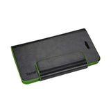  iPhone 6 Plus Dual Color Flip Folio Wallet Case In Green Black