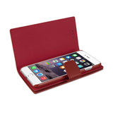  iPhone 6 Plus Genuine Leather Wallet Cases With Rfid Card Protection In Burgundy