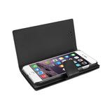  iPhone 6 Plus Genuine Leather Wallet Cases With Rfid Card Protection In Black