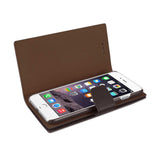  iPhone 6 Plus Genuine Leather Wallet Cases With Rfid Card Protection In Umber