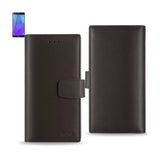 Samsung Galaxy Note 5 Genuine Leather Wallet Cases With Rfid Card Protection In Umber