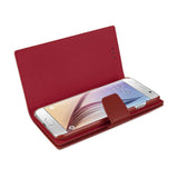  Samsung Galaxy S6 Genuine Leather Rfid Wallet Case In Burgundy