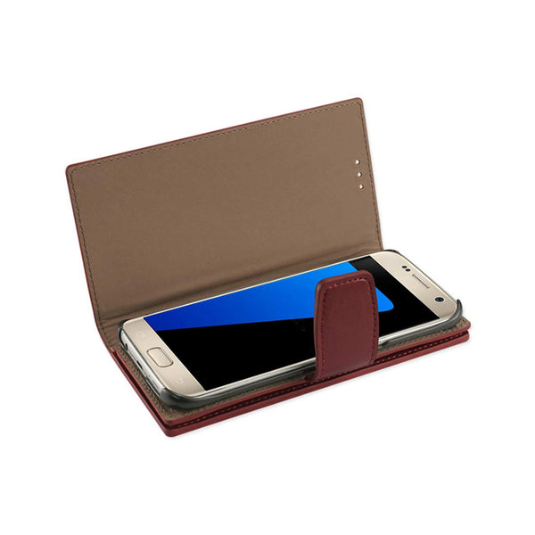 Samsung Galaxy S7 Genuine Leather Rfid Wallet Case