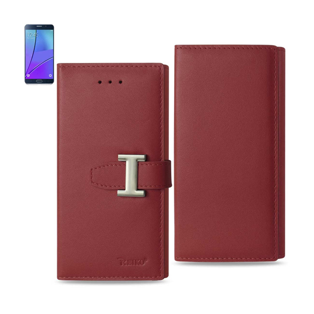 Samsung Galaxy Note 5 Plus Genuine Leather Rfid Wallet Case